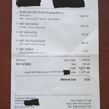 Abt - Bought and paid for.  Still can't do laundry! - Electronics Near Me - Glenview, Illinois