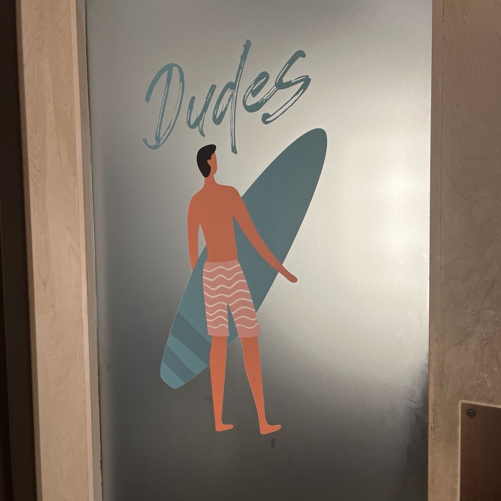 1229 Shine - Men's room (couldn't resist this pic) - Seafood Near Me - Myrtle Beach, South Carolina