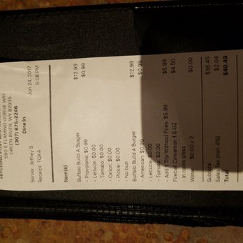 Hitching Post Restaurant & Saloon - The bill - Breakfast & Brunch Near Me - Green River, Wyoming