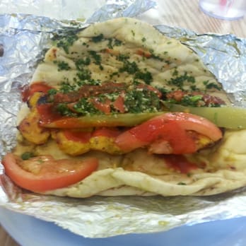 Haji-Baba - Chicken Kebab sandwich tabouli instead of lettuce. - Middle Eastern Near Me - Tempe, Arizona Haji-Baba - Chicken Kebab sandwich tabouli instead of lettuce. - Middle Eastern Near Me - Tempe, Arizona