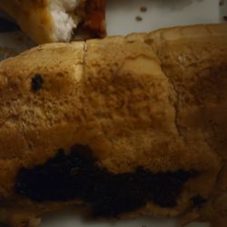 Christos Famous Pizza - This is the top, bottom and inside of what is supposed to be a Chicken Parm sub.