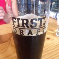 First Draft Taproom & Kitchen - Couldn't wait to down half before I snapped the picture. Every beer on draft is delicious!