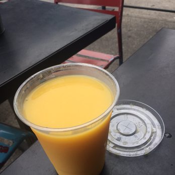 The Commons Chelsea - $5 "fresh" orange juice. This was not fresh at all and just normal orange juice from the carton. Very disappointed. :( - Cafes Near Me - New York, New York The Commons Chelsea - $5 "fresh" orange juice. This was not fresh at all and just normal orange juice from the carton. Very disappointed. :( - Cafes Near Me - New York, New York