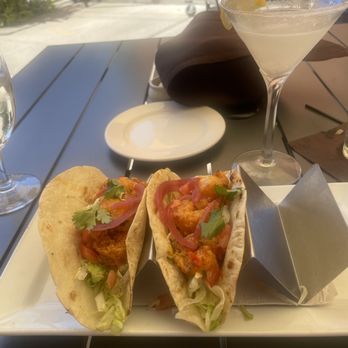 Coldwater Cafe - Shrimp Street Tacos on flour tortillas. Corn tortillas are available - American Near Me - Tipp City, Ohio