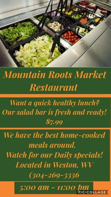 Menu photo 4 Mountain Roots Restaurant Weston, WV Menu photo 4 Mountain Roots Restaurant Weston, WV