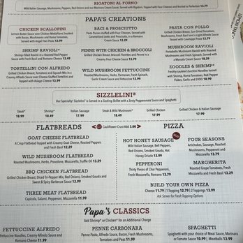 Papa Vinos Italian Kitchen - Menu - Italian Near Me - Warsaw, Indiana Papa Vinos Italian Kitchen - Menu - Italian Near Me - Warsaw, Indiana