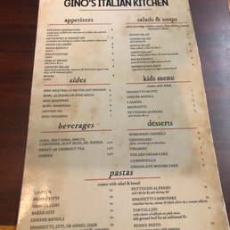 Menu Side 1