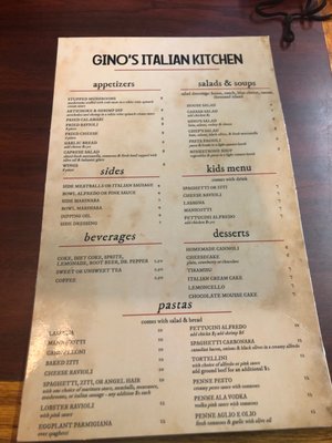 Menu photo 6 Gino's Italian Kitchen Hallsville, TX