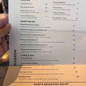 Marrow - Featured à la carte menu - New American Near Me - Detroit, Michigan Marrow - Featured à la carte menu - New American Near Me - Detroit, Michigan