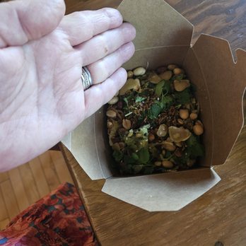 The Dutchess - Not worth $20 crispy rice salad. (Hand to show how tiny it is.) - Cafes Near Me - Ojai, California The Dutchess - Not worth $20 crispy rice salad. (Hand to show how tiny it is.) - Cafes Near Me - Ojai, California