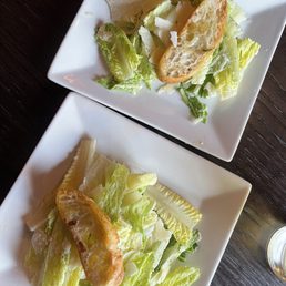 Caesar salad, split in two - yum Caesar salad, split in two - yum