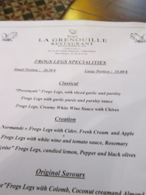 Menu photo 7 Roger la Grenouille Paris, 75