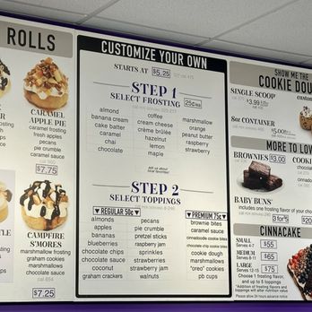 Cinnaholic - The menu. - Bakeries Near Me - Murfreesboro, Tennessee Cinnaholic - The menu. - Bakeries Near Me - Murfreesboro, Tennessee