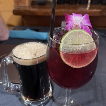 Black Forest Bistro - Sangria and a beer - New American Near Me - Black Forest, Colorado