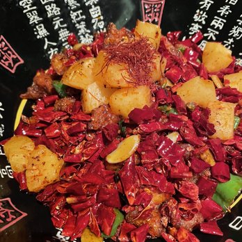 Uluh - Sichuan Chili Fried Chicken with Pineapple - Tea Rooms Near Me - New York, New York Uluh - Sichuan Chili Fried Chicken with Pineapple - Tea Rooms Near Me - New York, New York