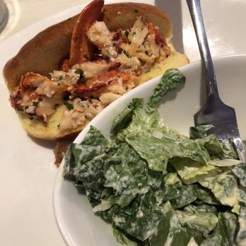 The Hard Shell Bellgrade - Lobster Roll and side Caesar Salad - Seafood Near Me - Midlothian, Virginia