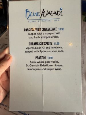 Menu photo 5 Blue Wasabi Sushi and Martini Bar Gilbert, AZ Menu photo 5 Blue Wasabi Sushi and Martini Bar Gilbert, AZ