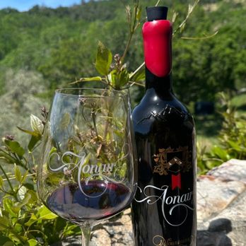 Aonair Wine - a bottle of wine and a glass of wine - Wineries Near Me - St Helena, California