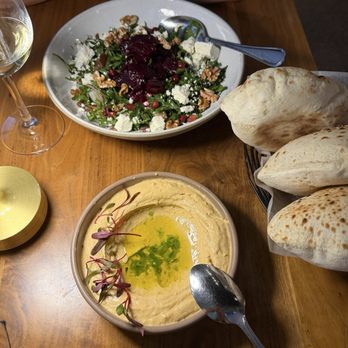 Ammatoli - Hummus and beet salad - Mediterranean Near Me - Long Beach, California Ammatoli - Hummus and beet salad - Mediterranean Near Me - Long Beach, California