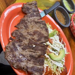 La Poblana - combo la poblana- carne asada, 3 red chicken enchiladas