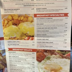 Gondola Pizza - Breakfast Menu
