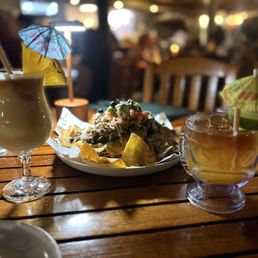 Pina colada , Mai tai, kalua pork nachos. Pina colada , Mai tai, kalua pork nachos.