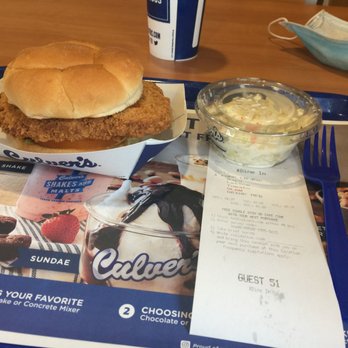 Culver's - Pork loin sandwich and cole slaw - Burgers Near Me - Clearwater, Florida