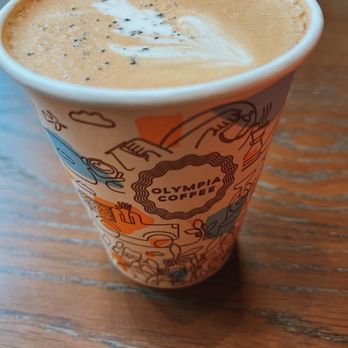 Olympia Coffee - Black Sesame Hazelnut Latte - Coffee & Tea Near Me - Seattle, Washington Olympia Coffee - Black Sesame Hazelnut Latte - Coffee & Tea Near Me - Seattle, Washington