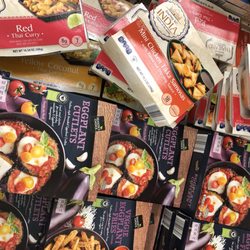 ALDI - Mini chicken tikka samosas and eggplant cutlets.