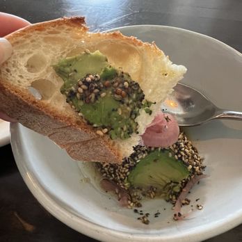 Better Half Coffee - Avocado confit with crusty ciabatta - Desserts Near Me - San Francisco, California