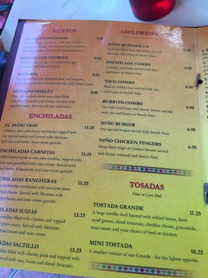 Menu photo 5 El Patio Restaurant Simi Valley, CA