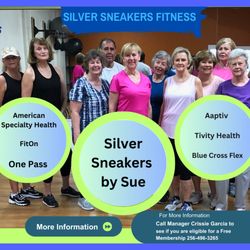 Anytime Fitness - Silver sneakers by Miss Sue!