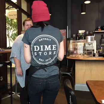 Dime Store - Server proudly wearing her colors. - Breakfast & Brunch Near Me - Detroit, Michigan