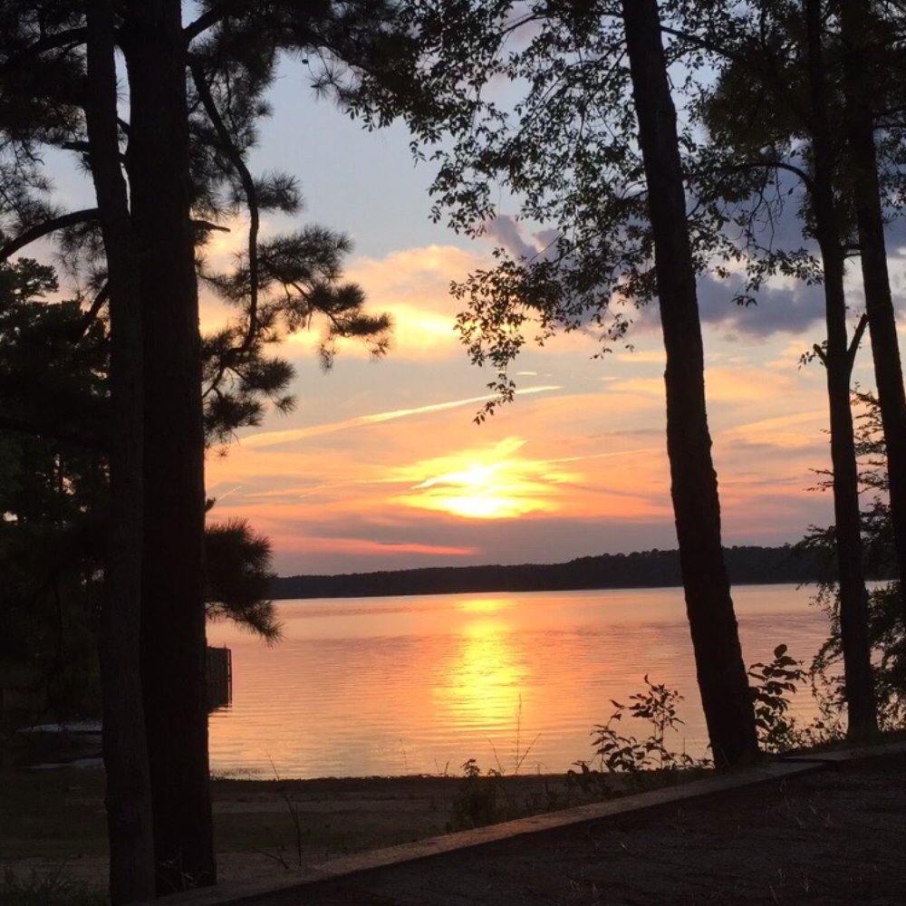 Petersburg Campground - The view of the sunset from site 54 - Campgrounds Near Me - Appling, Georgia