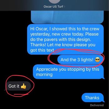 US Turf - Job confirmation from Oscar, Project Manager - Artificial Turf Near Me - Las Vegas, Nevada
