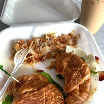 Sweet Desert Cafe - Breakfast Croissant, Porky Burrito and the iced vanilla Latte! So delicious!! - Cafes Near Me - Tempe, Arizona Sweet Desert Cafe - Breakfast Croissant, Porky Burrito and the iced vanilla Latte! So delicious!! - Cafes Near Me - Tempe, Arizona