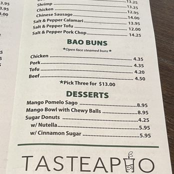 TasteaPho - Menu - Bubble Tea Near Me - Brandon, Florida