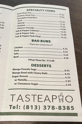 Menu photo 4 TasteaPho Brandon, FL
