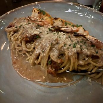 Catch - Truffle mushroom spaghetti with shrimp.  I wouldn't. - Seafood Near Me - Las Vegas, Nevada