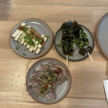 Minyoli - Luwei: phoenix bean firm tofu, kombu and sliced beef shank ($15/choice of 3) - Taiwanese Near Me - Chicago, Illinois