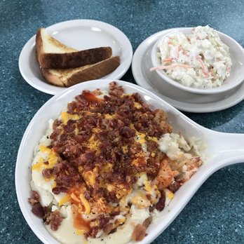 Omelet Shoppe - Smothered Chicken with a side of coleslaw, fantastic and filling! - Diners Near Me - Dublin, Virginia