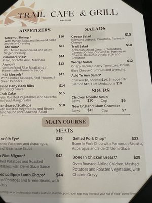 Menu photo 1 Trail Cafe & Grill Naples, FL