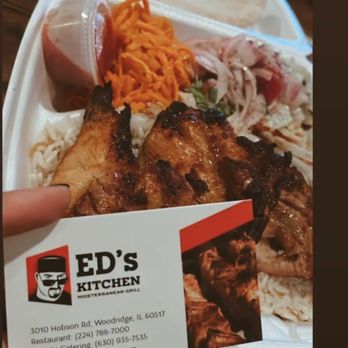 Ed's Kitchen - Get the chicken kebab meal. - Mediterranean Near Me - Woodridge, Illinois