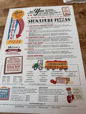 Menu photo 1 Lou Malnati's Pizzeria Chicago, IL Menu photo 1 Lou Malnati's Pizzeria Chicago, IL