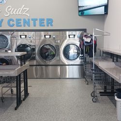 Super Sudz Laundry Center - Dryers with folding tables