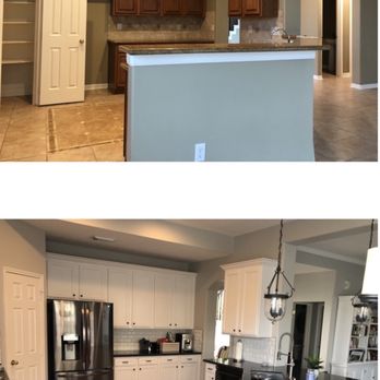 CBB Brothers - a kitchen before and after remodel - Painters Near Me - Missouri City, Texas