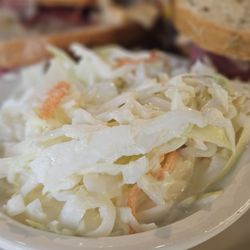 Coleslaw was phenominal. Not sour.