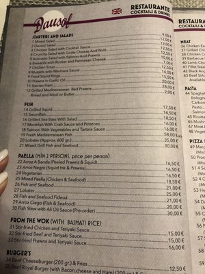 Menu photo 2 Dausol Ibiza, BL Menu photo 2 Dausol Ibiza, BL