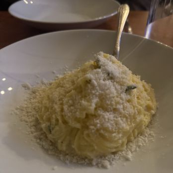 Cascina Spinasse - half Tajarin con Burro e Salvia - Italian Near Me - Seattle, Washington Cascina Spinasse - half Tajarin con Burro e Salvia - Italian Near Me - Seattle, Washington