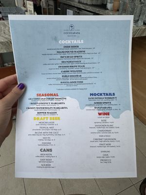 Menu photo 5 Cococabana Oceanside, CA